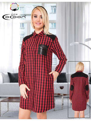 Купить Фланелевий халат сорочка COCOON L91-3543 в Украина в Lingerie.ua - Одяг для дому та відпочинку, Фото 2