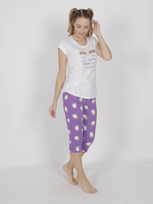 Купить Хлопковый комплект с бриджами VIENETTA 0080800830 в Украина в Lingerie.ua - Одяг для дому та відпочинку, Фото 4