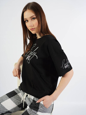 Купить Хлопковый комплект с капри в клетку VIENETTA 1011671722   в Украина в Lingerie.ua - Одяг для дому та відпочинку, Фото 2