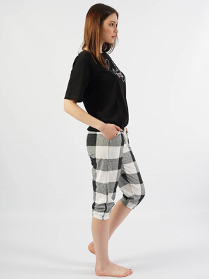Купить Хлопковый комплект с капри в клетку VIENETTA 1011671722   в Украина в Lingerie.ua - Одяг для дому та відпочинку, Фото 3