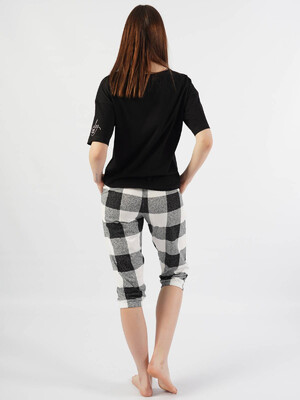 Купить Хлопковый комплект с капри в клетку VIENETTA 1011671722   в Украина в Lingerie.ua - Одяг для дому та відпочинку, Фото 6