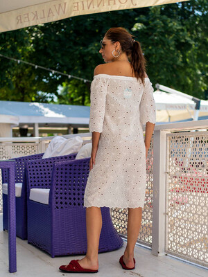 Купить Хлопковое платье летнее с открытыми плечами LINGERIE 170574 в Украина в Lingerie.ua - Одяг для дому та відпочинку, Фото 6