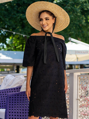 Купить Хлопковое платье летнее с открытыми плечами LINGERIE 170574 в Украина в Lingerie.ua - Одяг для дому та відпочинку, Фото 7