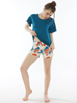 Купить Комплект женский из футболки и шорт VIENETTA 0110390426 в Украина в Lingerie.ua - Одяг для дому та відпочинку, Фото 3