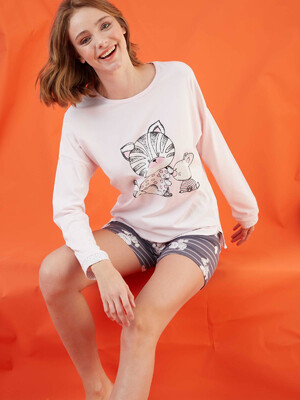 Купить Комплект SEVIM S 13225 длинный рукав шорты в Украина в Lingerie.ua - Одяг для дому та відпочинку, Фото 2