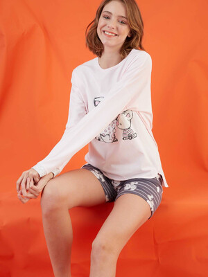 Купить Комплект SEVIM S 13225 длинный рукав шорты в Украина в Lingerie.ua - Одяг для дому та відпочинку, Фото 3