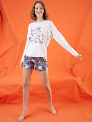 Купить Комплект SEVIM S 13225 длинный рукав шорты в Украина в Lingerie.ua - Одяг для дому та відпочинку, Фото 5