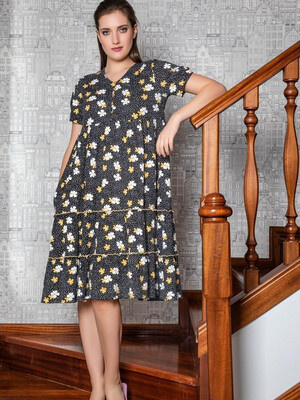 Купить Хлопковое платье с оборками COCOON J1-1033 в Украина в Lingerie.ua - Одяг для дому та відпочинку, Фото 3