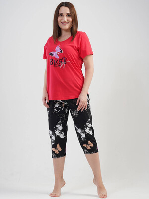 Купить Хлопковый комплект с капри VIENETTA 1120940353 в Украина в Lingerie.ua - Одяг для дому та відпочинку, Фото 1