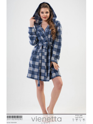 Купить Флисовый короткий халат с капюшоном VIENETTA 2010200282 в Украина в Lingerie.ua - Одяг для дому та відпочинку, Фото 6