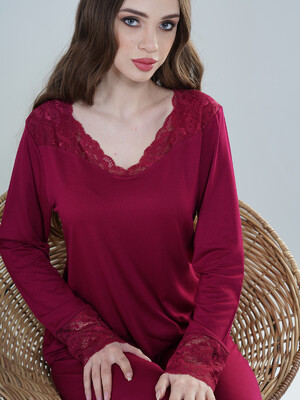 Купить Женская пижама из вискозы с кружевом Vienetta CLASSIC 2020650000 в Украина в Lingerie.ua - Одяг для дому та відпочинку, Фото 3