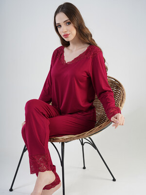 Купить Женская пижама из вискозы с кружевом Vienetta CLASSIC 2020650000 в Украина в Lingerie.ua - Одяг для дому та відпочинку, Фото 6