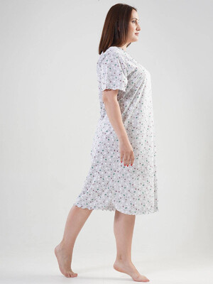 Купить Хлопковая ночная сорочка с цветочным принтом VIENETTA 2040655137 в Украина в Lingerie.ua - Одяг для дому та відпочинку, Фото 5