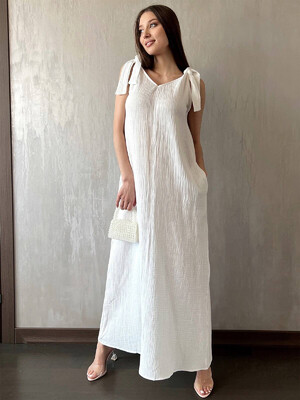 Купить Хлопковый сарафан LINGERIE 170658 на завязках в Украина в Lingerie.ua - Одяг для дому та відпочинку, Фото 3