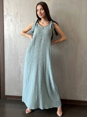 Купить Хлопковый сарафан LINGERIE 170658 на завязках в Украина в Lingerie.ua - Одяг для дому та відпочинку, Фото 4