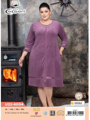 Купить Женский халат из модала на молнии COCOON 22-6004 в Украина в Lingerie.ua - Одяг для дому та відпочинку, Фото 6