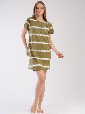 Купить Хлопковая ночная сорочка с пуговицами VIENETTA 2114301419 в Украина в Lingerie.ua - Одяг для дому та відпочинку, Фото 1