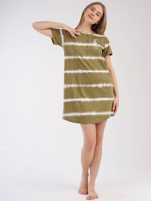 Купить Хлопковая ночная сорочка с пуговицами VIENETTA 2114301419 в Украина в Lingerie.ua - Одяг для дому та відпочинку, Фото 3