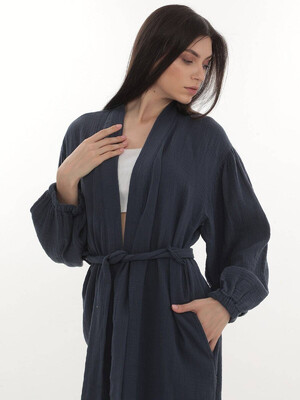 Купить Муслиновое кимоно с длинным рукавом V SoftShow 003 в Украина в Lingerie.ua - Одяг для дому та відпочинку, Фото 6