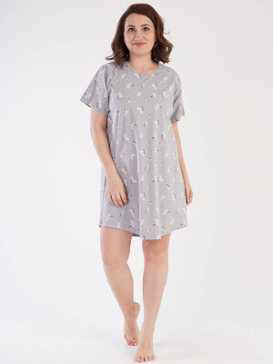 Купить Хлопковая ночная сорочка с коротким рукавом VIENETTA 2123530555 в Украина в Lingerie.ua - Одяг для дому та відпочинку, Видео