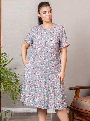 Купить Халат зі штапелю великого розміру з кишенями COCOON J4-4100 в Украина