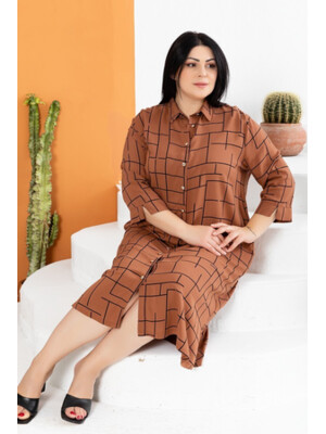 Купить Халат из штапеля большого размера с карманами COCOON K4-4322 в Украина в Lingerie.ua - Одяг для дому та відпочинку, Фото 2