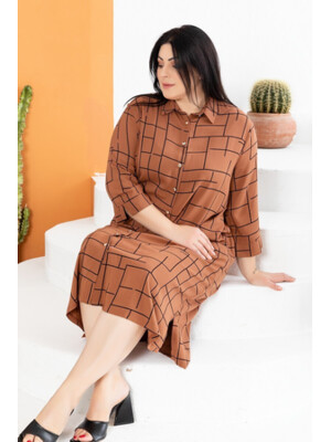 Купить Халат из штапеля большого размера с карманами COCOON K4-4322 в Украина в Lingerie.ua - Одяг для дому та відпочинку, Фото 5