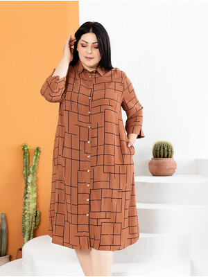 Купить Халат из штапеля большого размера с карманами COCOON K4-4322 в Украина в Lingerie.ua - Одяг для дому та відпочинку, Фото 6