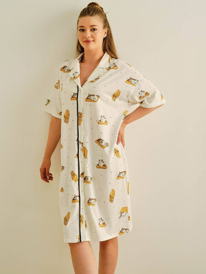 Купить Хлопковый халат на пуговицах HAYS 27427 в Украина в Lingerie.ua - Одяг для дому та відпочинку, Фото 8