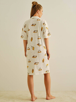 Купить Хлопковый халат на пуговицах HAYS 27427 в Украина в Lingerie.ua - Одяг для дому та відпочинку, Фото 7