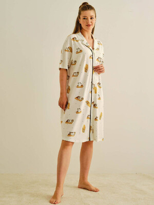 Купить Хлопковый халат на пуговицах HAYS 27427 в Украина в Lingerie.ua - Одяг для дому та відпочинку, Фото 5