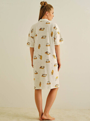 Купить Хлопковый халат на пуговицах HAYS 27427 в Украина в Lingerie.ua - Одяг для дому та відпочинку, Фото 4