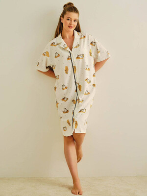 Купить Хлопковый халат на пуговицах HAYS 27427 в Украина в Lingerie.ua - Одяг для дому та відпочинку, Фото 3