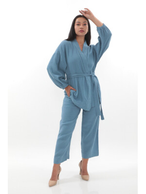 Купить Муслиновый костюм с кимоно и брюками V SoftShow 007 в Украина в Lingerie.ua - Одяг для дому та відпочинку, Фото 1