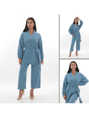 Купить Муслиновый костюм с кимоно и брюками V SoftShow 007 в Украина в Lingerie.ua - Одяг для дому та відпочинку, Фото 4