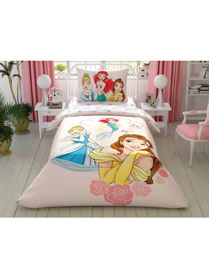 Купить Односпальный комплект постельного белья TAC Disney Princess Girl Power с простыней на резинке в Украина в Lingerie.ua - Одяг для дому та відпочинку, Фото 2