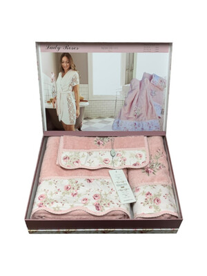 Купить НАБОР МАХРОВЫХ ПОЛОТЕНЕЦ  MAISON D`OR Lаdy roses  в Украина в Lingerie.ua - Одяг для дому та відпочинку, Фото 1
