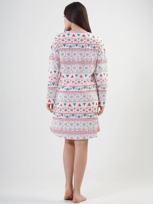 Купить Бавовняна домашня туніка з довгим рукавом VIENETTA 2030993820 в Украина в Lingerie.ua - Одяг для дому та відпочинку, Фото 5