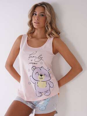 Купить Хлопковый комплект с шортами VIENETTA 2121951510 в Украина в Lingerie.ua - Одяг для дому та відпочинку, Фото 1