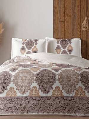 Купить Постельный комплект односпальный  TAC Saten Carina в Украина в Lingerie.ua - Одяг для дому та відпочинку, Фото 1