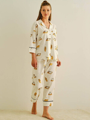 Купить Хлопковая пижама с рубашкой на пуговицах и капри HAYS 27426 в Украина в Lingerie.ua - Одяг для дому та відпочинку, Фото 10