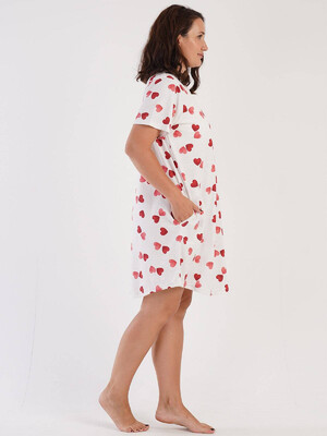 Купить Хлопковая туника с принтом в сердечко VIENETTA 3040101853 в Украина в Lingerie.ua - Одяг для дому та відпочинку, Фото 4