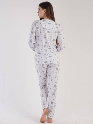Купить Хлопковая пижама с длинным рукавом VIENETTA 3032650782 в Украина в Lingerie.ua - Одяг для дому та відпочинку, Фото 3