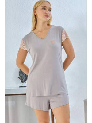 Женская пижама из вискозы с коротким рукавом SEVIM 14572