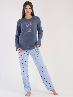 Купить Байковый комплект домашний с брюками VIENETTA 3032761838 в Украина в Lingerie.ua - Одяг для дому та відпочинку, Фото 1