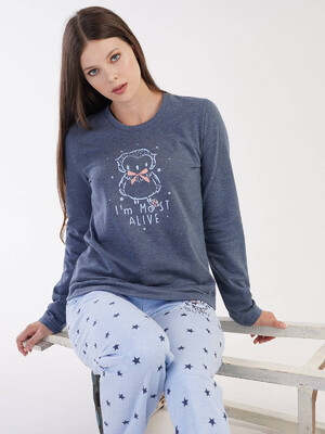 Купить Байковый комплект домашний с брюками VIENETTA 3032761838 в Украина в Lingerie.ua - Одяг для дому та відпочинку, Фото 7