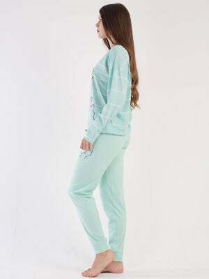 Купить Хлопковая пижама с брюками VIENETTA 3031211737 в Украина в Lingerie.ua - Одяг для дому та відпочинку, Фото 2