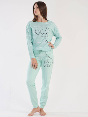 Купить Хлопковая пижама с брюками VIENETTA 3031211737 в Украина в Lingerie.ua - Одяг для дому та відпочинку, Фото 3