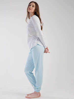 Купить Хлопковый комплект с брюками на манжете VIENETTA 3031231734 в Украина в Lingerie.ua - Одяг для дому та відпочинку, Фото 2