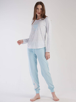 Купить Хлопковый комплект с брюками на манжете VIENETTA 3031231734 в Украина в Lingerie.ua - Одяг для дому та відпочинку, Фото 3